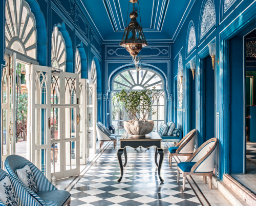 Blue and White Colour Combination