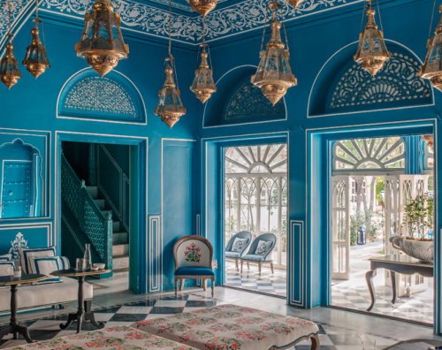 Blue and White Colour Combination